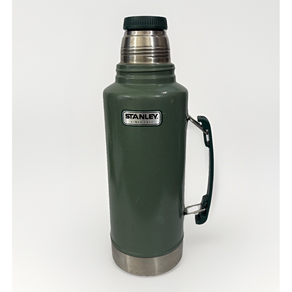 Stanley Classic Legendary Vacuum Thermos Hammertone Green 1.1QT - No Cup